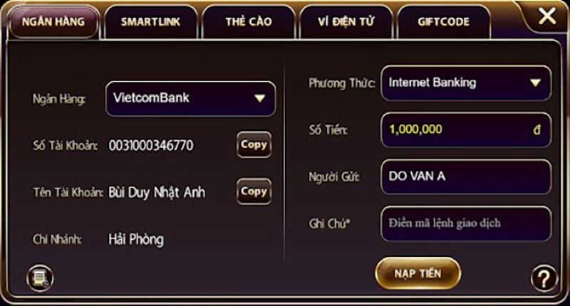 Hướng dẫn nạp tiền V8 Club cho game thủ mới 2023